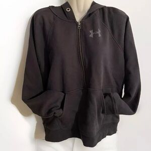 Under Armour S women’s black hoodie Loose half zip pullover Sweatshirt